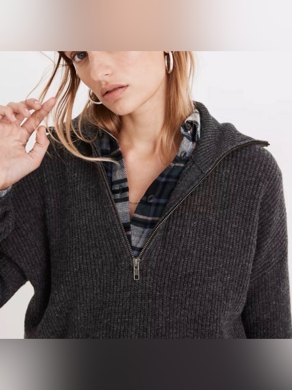 Madewell Merino Wool Glenbrook Half-Zip Pullover Sweater XS - NWT - B15
